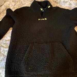 Pink Sherpa quarter zip pullover